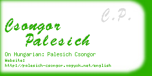 csongor palesich business card
